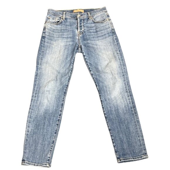 7 FOR ALL MANKIND Luxe Vintage Josefina Button Fly Jeans Blue Sz 26 EUC - Picture 1 of 9